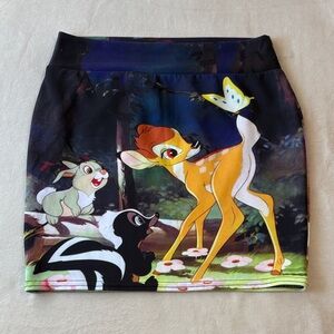 Disney Bambi Skirt Forest Scene Thumper Flower the Skunk and a Butterfly Small